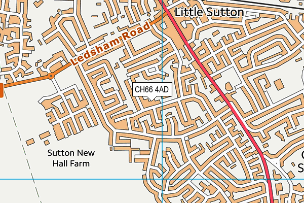 CH66 4AD map - OS VectorMap District (Ordnance Survey)