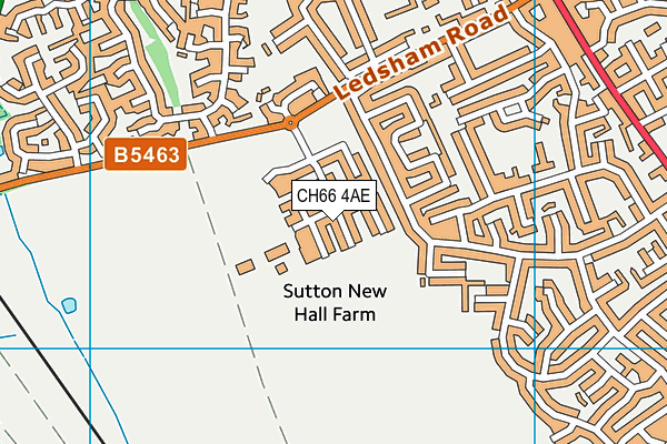 CH66 4AE map - OS VectorMap District (Ordnance Survey)