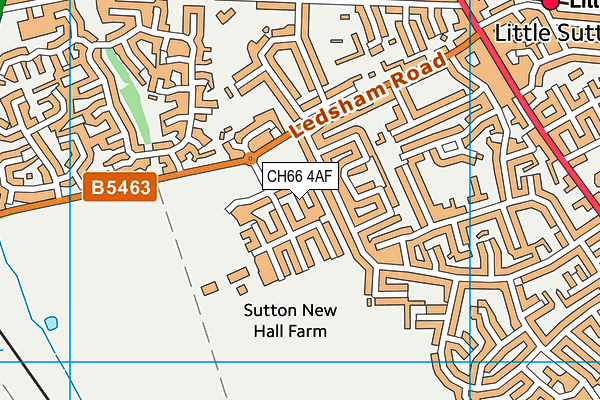 CH66 4AF map - OS VectorMap District (Ordnance Survey)