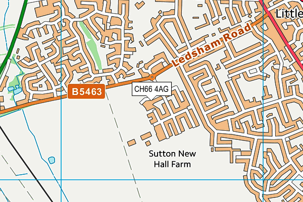 CH66 4AG map - OS VectorMap District (Ordnance Survey)