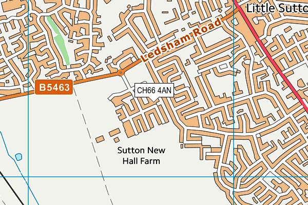 CH66 4AN map - OS VectorMap District (Ordnance Survey)