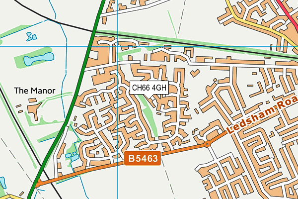 CH66 4GH map - OS VectorMap District (Ordnance Survey)