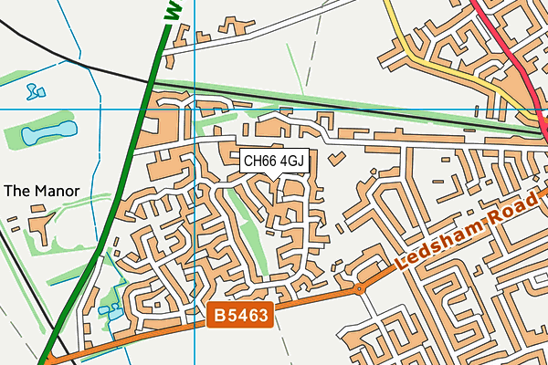 CH66 4GJ map - OS VectorMap District (Ordnance Survey)