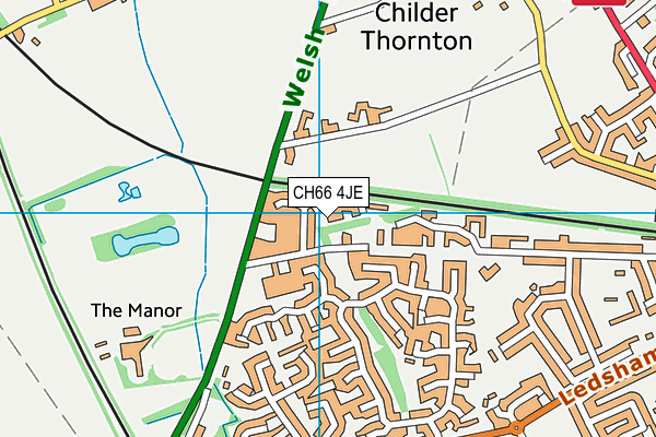 CH66 4JE map - OS VectorMap District (Ordnance Survey)