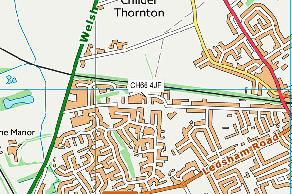 CH66 4JF map - OS VectorMap District (Ordnance Survey)