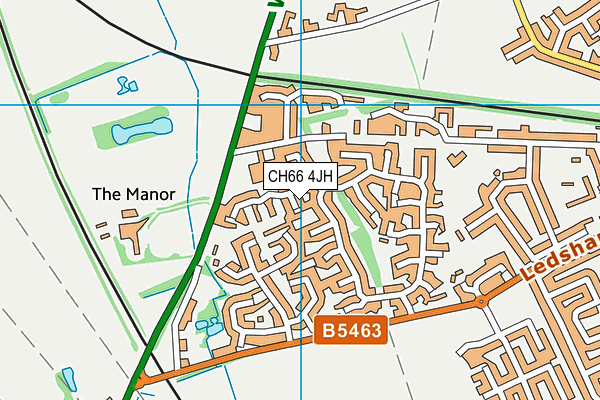 CH66 4JH map - OS VectorMap District (Ordnance Survey)