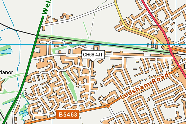 CH66 4JT map - OS VectorMap District (Ordnance Survey)