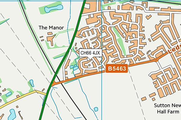 CH66 4JX map - OS VectorMap District (Ordnance Survey)