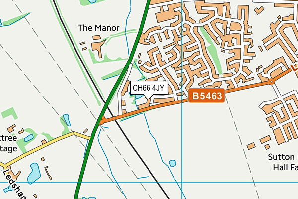 CH66 4JY map - OS VectorMap District (Ordnance Survey)