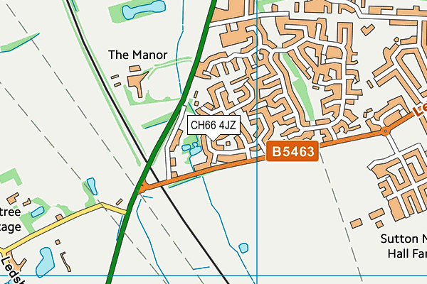 CH66 4JZ map - OS VectorMap District (Ordnance Survey)