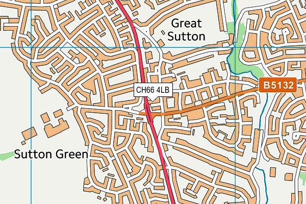 CH66 4LB map - OS VectorMap District (Ordnance Survey)