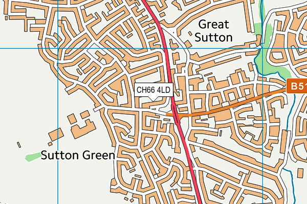 CH66 4LD map - OS VectorMap District (Ordnance Survey)