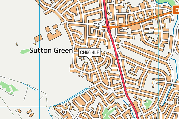 CH66 4LF map - OS VectorMap District (Ordnance Survey)