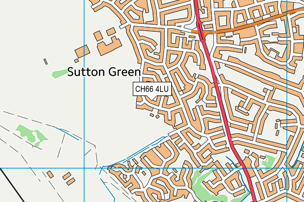 CH66 4LU map - OS VectorMap District (Ordnance Survey)