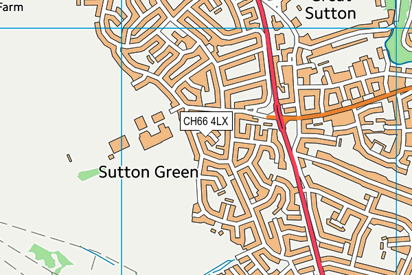 CH66 4LX map - OS VectorMap District (Ordnance Survey)