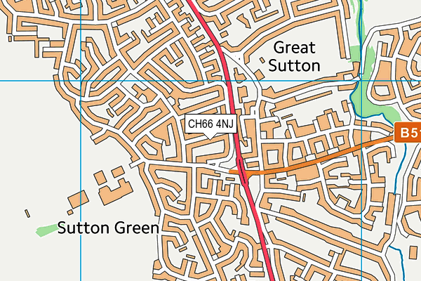 CH66 4NJ map - OS VectorMap District (Ordnance Survey)