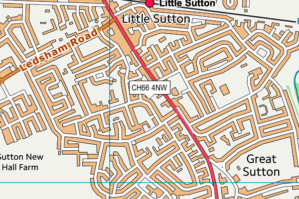 Sutton Green Primary School map (CH66 4NW) - OS VectorMap District (Ordnance Survey)