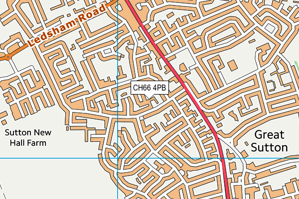 CH66 4PB map - OS VectorMap District (Ordnance Survey)