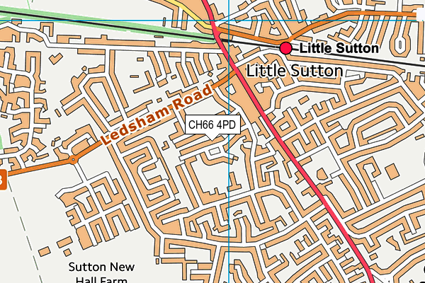 CH66 4PD map - OS VectorMap District (Ordnance Survey)