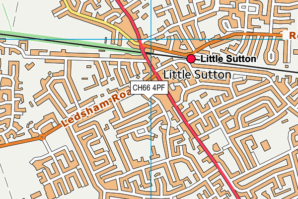 CH66 4PF map - OS VectorMap District (Ordnance Survey)