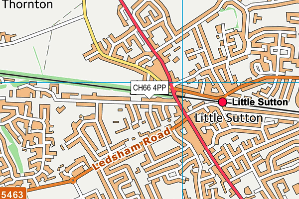 Little Sutton C of E Primary School map (CH66 4PP) - OS VectorMap District (Ordnance Survey)