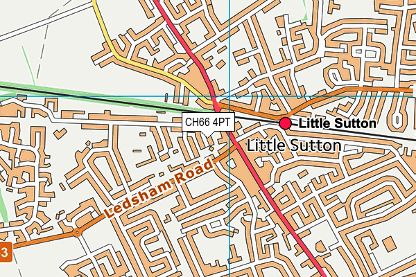 CH66 4PT map - OS VectorMap District (Ordnance Survey)