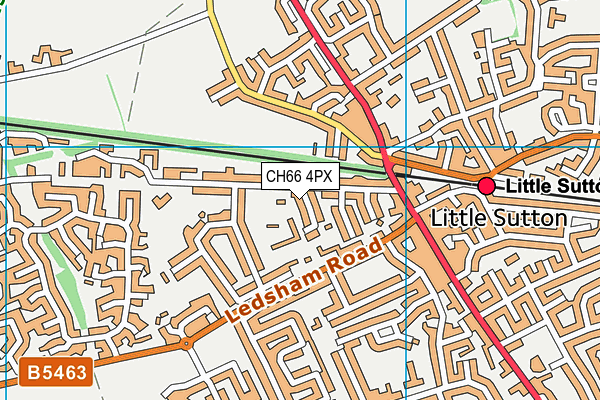 CH66 4PX map - OS VectorMap District (Ordnance Survey)