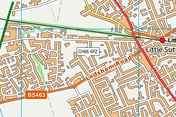 CH66 4PZ map - OS VectorMap District (Ordnance Survey)