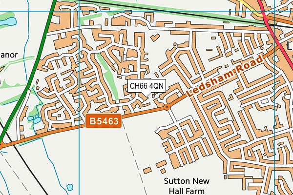 CH66 4QN map - OS VectorMap District (Ordnance Survey)