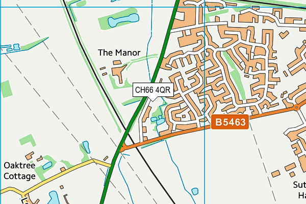 CH66 4QR map - OS VectorMap District (Ordnance Survey)