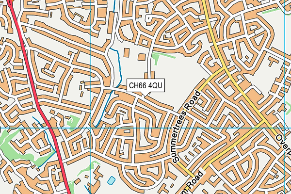 CH66 4QU map - OS VectorMap District (Ordnance Survey)