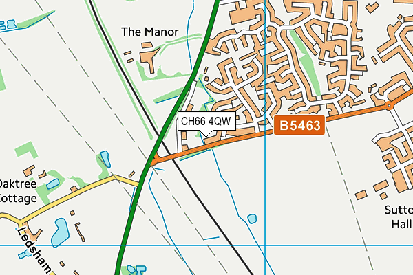 CH66 4QW map - OS VectorMap District (Ordnance Survey)