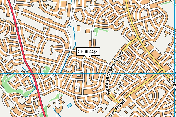 CH66 4QX map - OS VectorMap District (Ordnance Survey)
