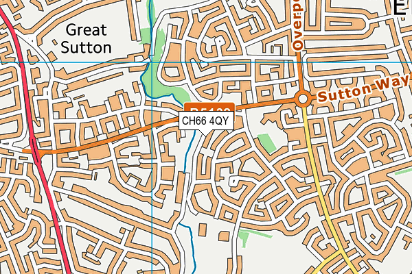 CH66 4QY map - OS VectorMap District (Ordnance Survey)