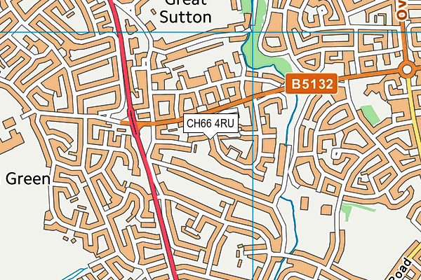 CH66 4RU map - OS VectorMap District (Ordnance Survey)