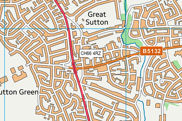 CH66 4RZ map - OS VectorMap District (Ordnance Survey)