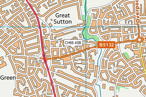 CH66 4SB map - OS VectorMap District (Ordnance Survey)