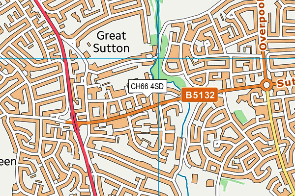 CH66 4SD map - OS VectorMap District (Ordnance Survey)