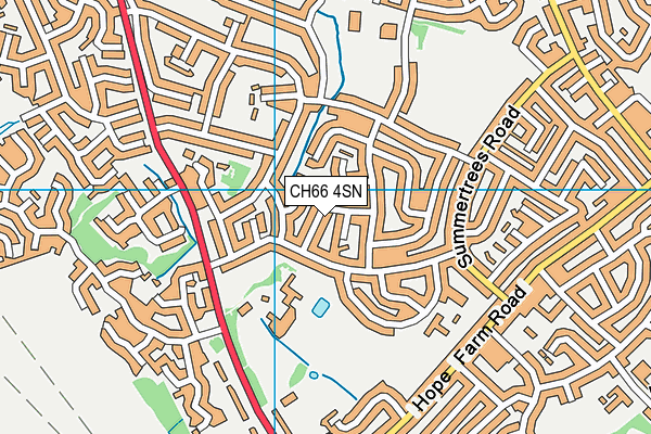 CH66 4SN map - OS VectorMap District (Ordnance Survey)