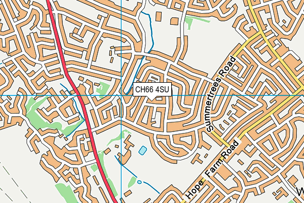 CH66 4SU map - OS VectorMap District (Ordnance Survey)