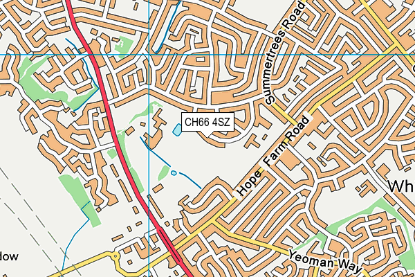 Meadow Community Primary School map (CH66 4SZ) - OS VectorMap District (Ordnance Survey)