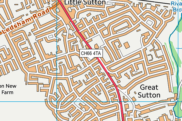 CH66 4TA map - OS VectorMap District (Ordnance Survey)