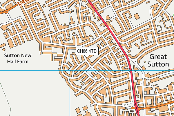 CH66 4TD map - OS VectorMap District (Ordnance Survey)