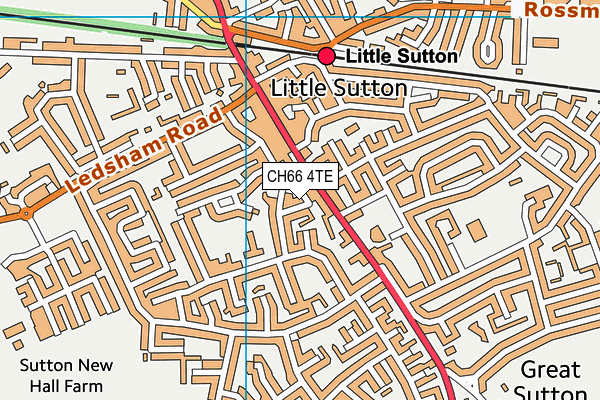 CH66 4TE map - OS VectorMap District (Ordnance Survey)