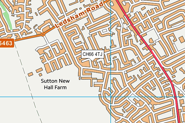 CH66 4TJ map - OS VectorMap District (Ordnance Survey)