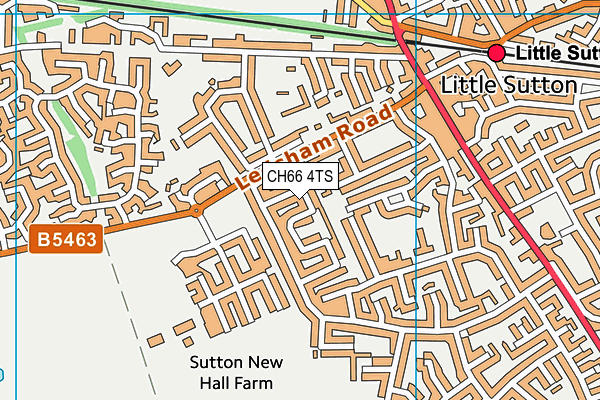 CH66 4TS map - OS VectorMap District (Ordnance Survey)