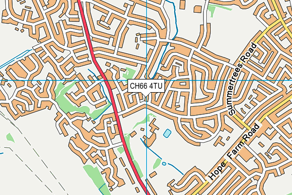 CH66 4TU map - OS VectorMap District (Ordnance Survey)