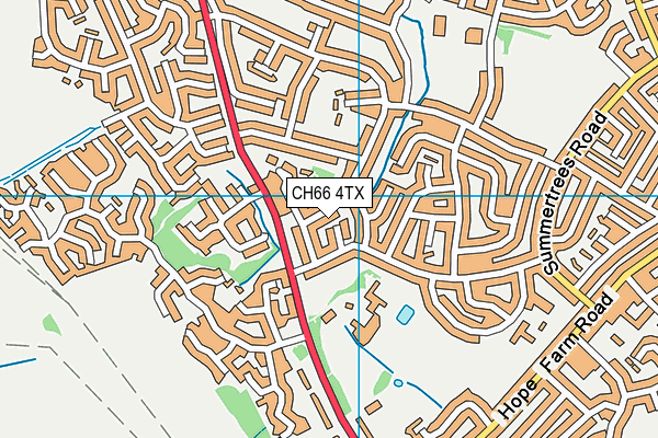 CH66 4TX map - OS VectorMap District (Ordnance Survey)