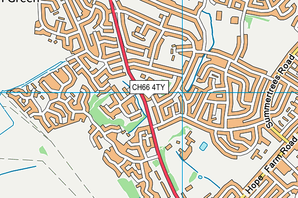 CH66 4TY map - OS VectorMap District (Ordnance Survey)
