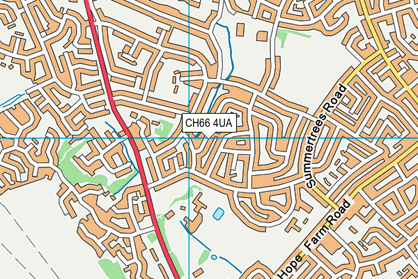 CH66 4UA map - OS VectorMap District (Ordnance Survey)